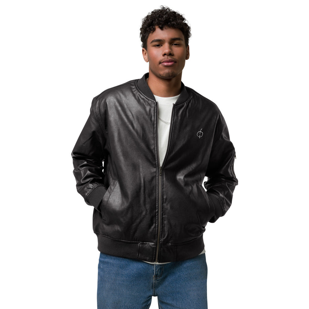 HAZE LEATHER BOMBER JACKET