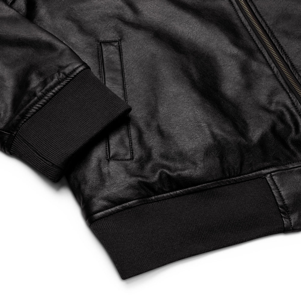 HAZE LEATHER BOMBER JACKET